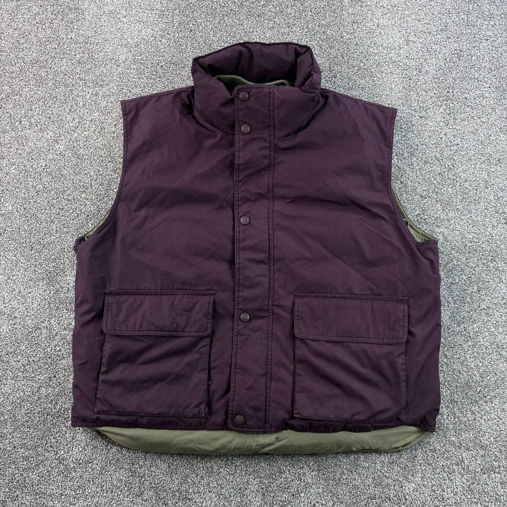 Vintage Cabela's Puffer Vest Mens XL‎ Purple Goose Down Premier Northern Outdoor
